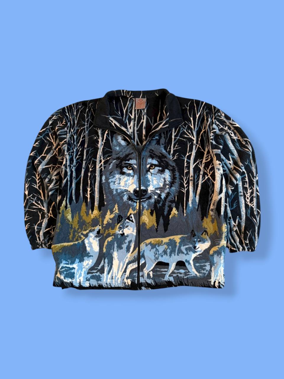 Флис кофта с волком 