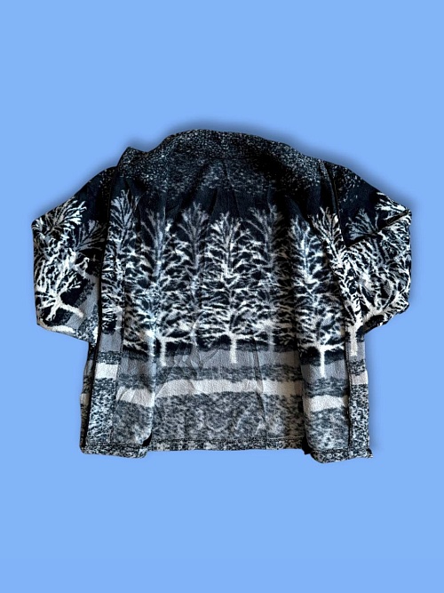 Флис кофта с деревьями  