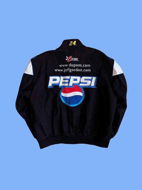 Гоночная куртка «Pepsi» от «J.H Design» чёрная
