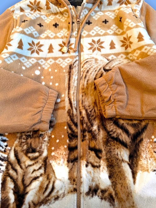 Флис кофта/куртка с тигром