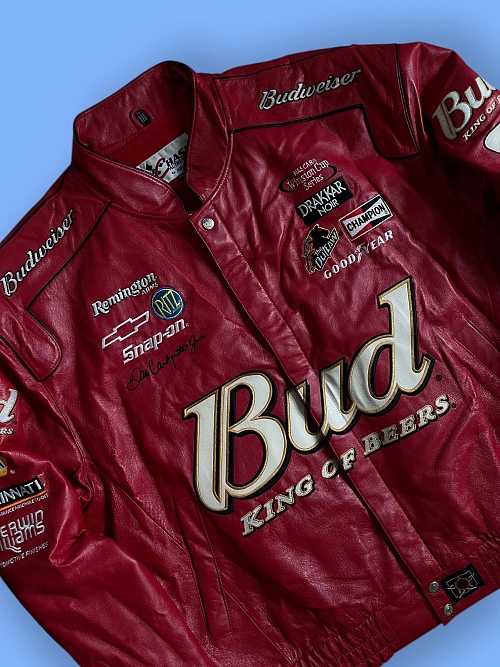 Куртка из натуральной кожи «NASCAR Budweiser» от «CHase&J.H.Design»