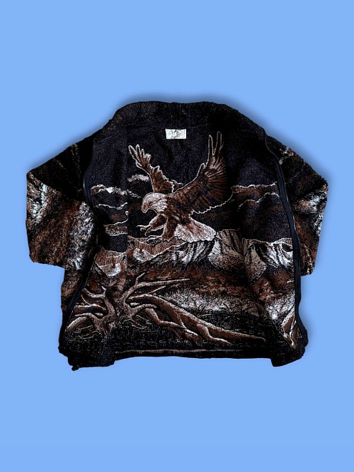 Флис кофта с орлом