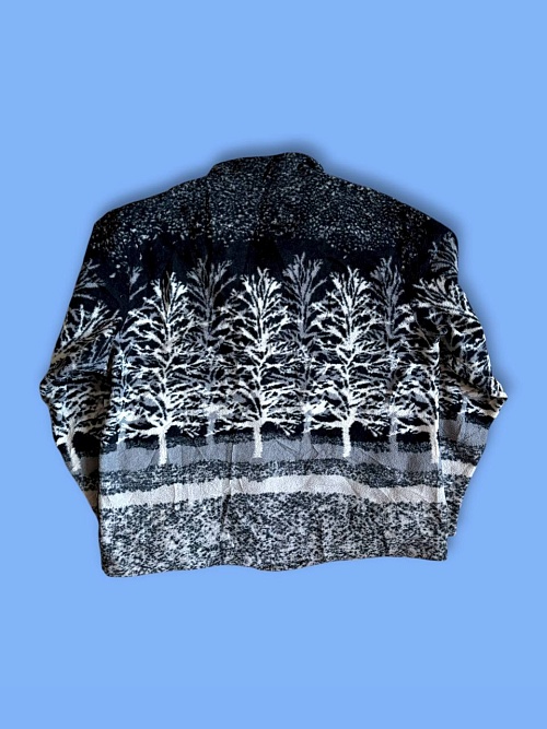 Флис кофта с деревьями  