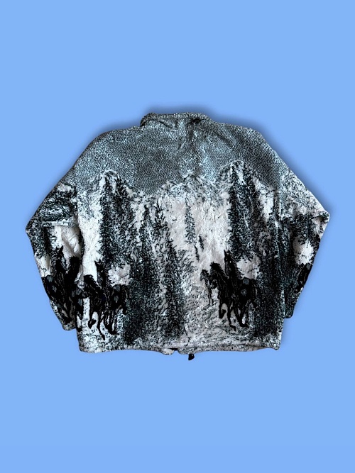 Флис кофта с лошадьми   