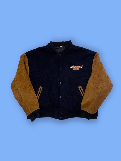 Бомбер из шерсти «Whassup Budweiser»